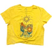 Wholesale - S-XL GIRL LET THE SUN IN TWIST FRONT T-SHIRT C/P 24